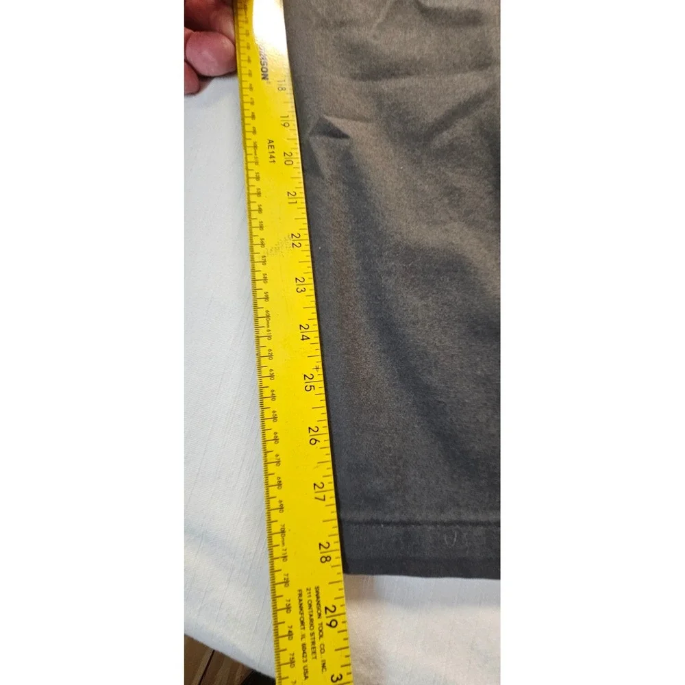 Lee Custom Fit Straight Fit Mens Pants 36x29 Charcoal Gray Chino 4B03765